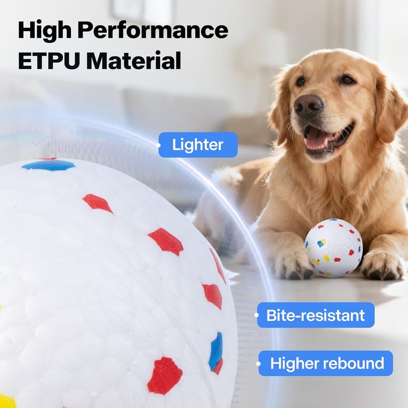 Pet Prime كرات الكلاب ETPU بحجم 2.5 بوصة لجهاز إطلاق الكرات الأوتوماتيكي Max، عبوة 6 قطع، ألعاب جلب خفيفة الوزن ومقاومة للعض للكلاب الكبيرة، قفز عالي وسهلة التنظيف - Image 3